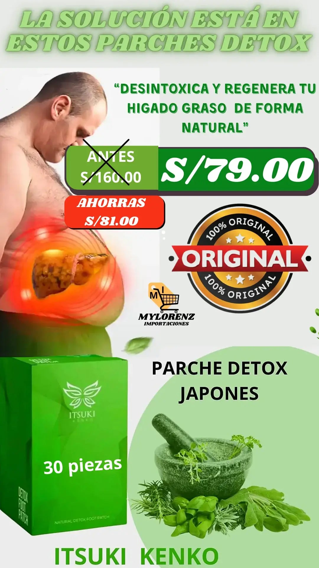 ITSUKI KENKO PARCHES DESINTOXICANTES ( 3 PACK X 30 UND)