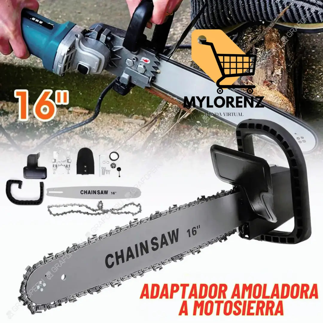 Adaptador Convertidor De Motosierra 16" Para Amoladora