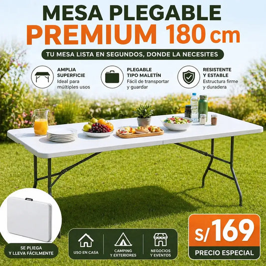 Mesa Plegable Premium 180 cm
