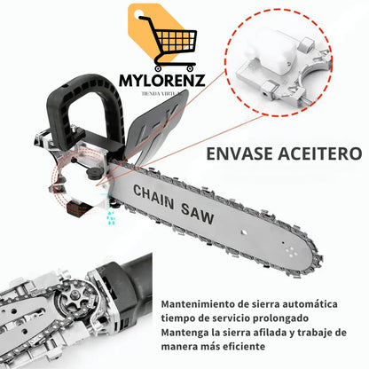 Adaptador Convertidor De Motosierra 16" Para Amoladora